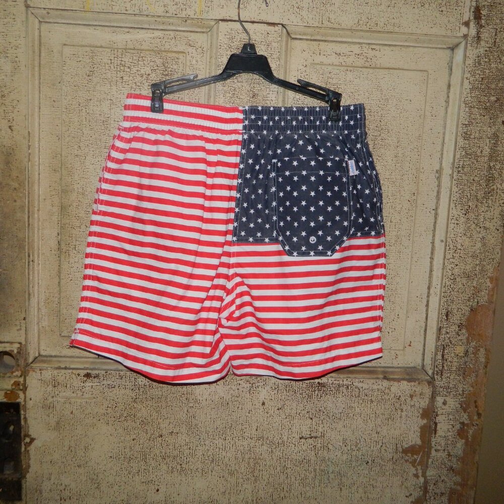 Chubbies American Flag Swim Trunks USA 5.5" Inseam Size L (V-41) - Picture 2 of 7